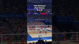 Yuki ishikawa pipe attack ☠🔥🏐🏐subscribe trending viralvideoshorts like slvp [upl. by Issie]