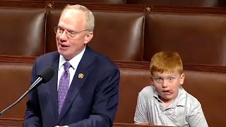 Congressmans Son Steals The Show Goes Viral Making Faces During Speech [upl. by Roland867]