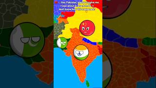 Pakistan vs India vs China 🤯 nutshell countryballs nutshellfacts shorts [upl. by Lundt]