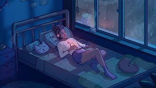 lofi sleep lofi rain 💤 beats to relax at night  music for insomnia anxiety peaceful dreams [upl. by Yecac]