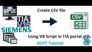 TIA Portal HMISCADA Vb Scripting  Creating CSV file by Vb Scripting [upl. by Gerhardt]