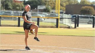 Softball Pitching Tips Generating leg power  Amanda Scarborough [upl. by Ahsam]