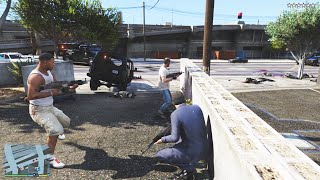 GTA 5  Michael Franklin and Trevor Ten Star Escape From Simeons Car Dealership  3 [upl. by Rot]