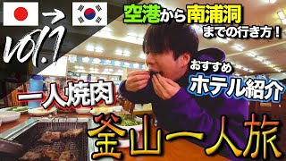 【韓国旅行🇰🇷Vol1】週末を海外で過ごす！釜山食べ歩き一人旅🐙【成田空港〜金海国際空港〜南浦洞・チャガルチ】 [upl. by Quartus444]