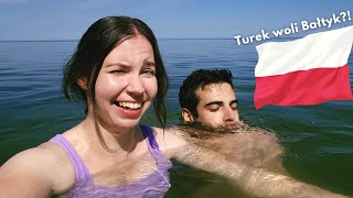 TUREK woli POLSKIE morze 🇵🇱 🇹🇷 Sarbinowo VLOG  Kawa po turecku [upl. by Aicsila]