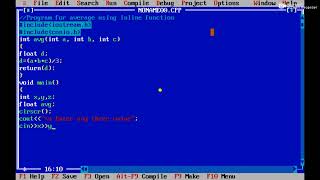 program for inline function find average cpp tutorial for beginners cpp c function c [upl. by Idalla]