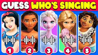 Guess Whos Singing 🎤🎙️🎶 Disney Song Quiz Challenge  Snow White Moana Elsa Rapunzel Mirabel [upl. by Weld34]