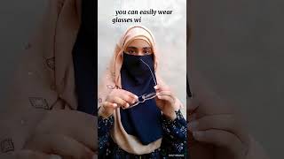 How to wear hijab with different niqab style and glasses muslimah hijabstyle [upl. by Asikal]