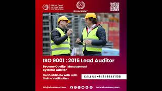 ISO 9001 Lead Auditor  Quality Management Systems  IEHS Academy [upl. by Uahsoj]