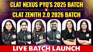 🚀 CLAT Nexus PYQs 2025 amp Zenith 20 2026 Batch Launch 🎯  Bemisaal Taiyari Ka Daur 💡 [upl. by Roice]