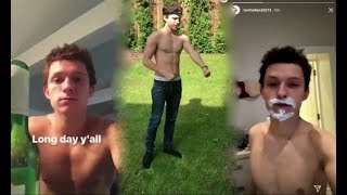 Tom Holland Shirtless Storygram Compilation [upl. by Bambi263]