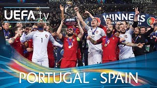 Futsal EURO 2018 final highlights Portugal v Spain [upl. by Yrrap]