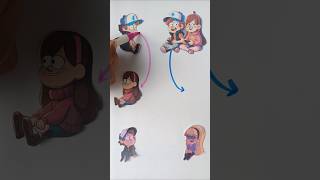 Gravity Falls Dipper and Mabel line matching puzzle dipher viral art mabel [upl. by Defant]