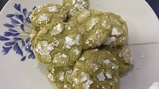 Matcha crinkle cookies [upl. by Marquis]