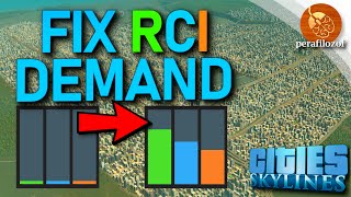 ⛔Fix for low or no RCI Demand Cities Skylines residential commercial industry tutorial  Guide 7 [upl. by Nnail]