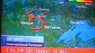 Southern Manitoba tornado Warning May 25 2008 [upl. by Adnalor]