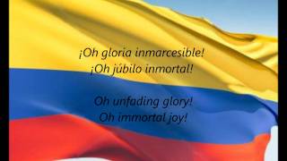 Colombian National Anthem  quot¡Oh Gloria Inmarcesiblequot ESEN [upl. by Aehtela130]