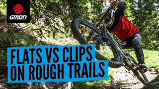 Flat Pedals Vs Clipless Pedals  Which Is Fastest On Rough MTB Trails [upl. by Colville]