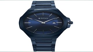 Titan New Classique Slim Analog with Date Blue Dial Stainless Steel Strap Watch For Men 90167QM01 [upl. by Yleak]