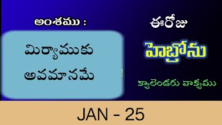 25012024 మిర్యాముకు అవమానమేHebron calendar [upl. by Aynodal]