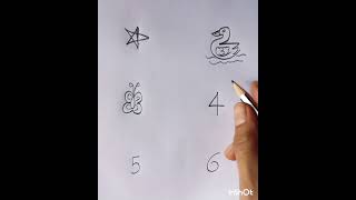 How to draw numbers drawing easy numberdrawing drawingideas youtubeshorts [upl. by Annat]