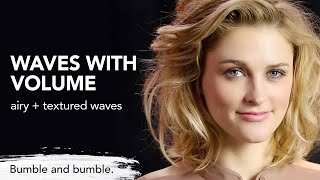 How to Create Waves with Volume  BbThickening  Bumble and bumble [upl. by Anawit]