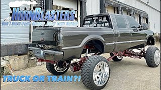 INSTALLING TRAIN HORNS ON MY TRUCK [upl. by Malek589]