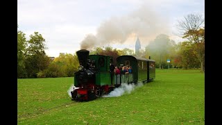 Herbstfahrtag Feldbahnmuseum Frankfurt am Main im Rebstockpark unterwegs mit viel Dampf [upl. by Manbahs]