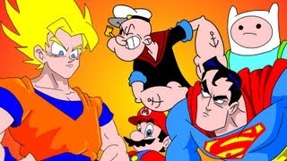 GOKU vs EVERYBODY UCF 72  SUPERMAN FINN amp JAKE MARIO amp POPEYE [upl. by Enerahs]