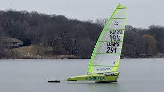 Out front at the 2024 Minnesota Miniskeeter Mayhem iceboating regatta [upl. by Annaoy957]