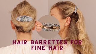 The Best Hair Barrettes for Fine Hair  NonSlip Barrette Clips [upl. by Benco]