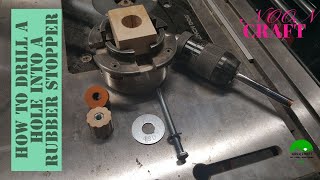 How to drill a hole into a rubber stopper [upl. by Aiuqat]