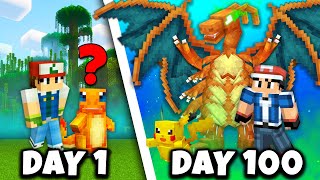 I Spent 100 DAYS In MINECRAFT POKEMON COBBLEMON FULL MOVIE [upl. by Ardeha]