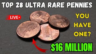 TOP 28 MOST VALUABLE PENNIES IN HISTORY PENNIES WORTH MONEY [upl. by Sudbury]