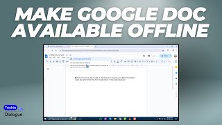 How to Make a Google Doc Available Offline [upl. by Yeclek]