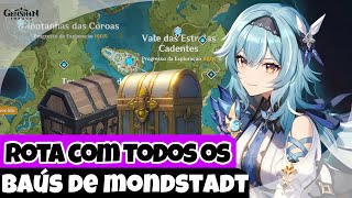 ROTA COM TODOS OS 518 BAÚS DE MONDSTADT  GENSHIN IMPACT [upl. by Nudd]