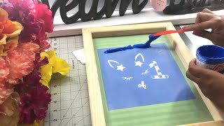 Step by step stencil screen printing tutorial [upl. by Aitsirt300]