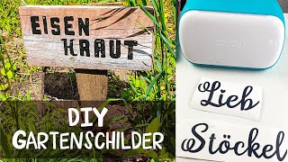 DIY Gartenschilder mit Cricut Joy Plotter selber machen  Für Anfänger  Plotten auf Holz [upl. by Haig]