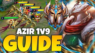 Rank 1 Azir Shows you how to 1v9 carry every game with BEST OnHit Build  Challenger Commentary [upl. by Yessydo]