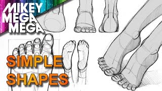 How To Draw SIMPLE FEET IN ANIME MANGA with MIKEYMEGAMEGA [upl. by Nytsirk]