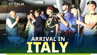 LIVE PM Modi arrives in Italy to attend the G7 Summit [upl. by Adrell]