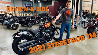 2021 Street Bob 114 Review and Test Ride sort of [upl. by Phyllida]