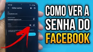 COMO SABER A SENHA DO FACEBOOK [upl. by Adyan]