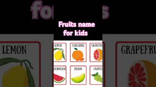 shortsfeed fruitsname fruits name for kidseducationalvedio for kidspreschool lkgukgkidslearn [upl. by Chessy]