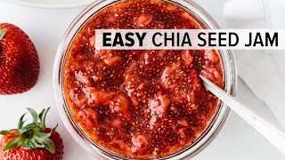 EASY CHIA SEED JAM  healthy homemade jam recipe [upl. by Jak]