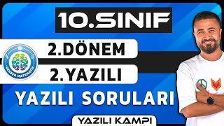 10SINIF MATEMATİK 2DÖNEM 2YAZILI SORULARI  💯 YAZILI KAMPI 💯 [upl. by Nnaeiluj182]