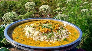 Dal Palak and Jeera Rice Recipe  Indian village Recipes By Nikunj Vasoya [upl. by Aldwon]