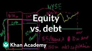 Equity vs debt  Stocks and bonds  Finance amp Capital Markets  Khan Academy [upl. by Elfrieda]