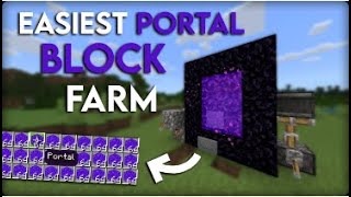 EASIEST NETHER PORTAL BLOCK FARM TUTORIAL [upl. by Einre]