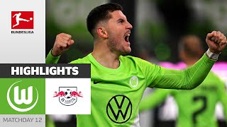 VfL Wolfsburg  RB Leipzig 21  Highlights  Matchday 12 – Bundesliga 202324 [upl. by Lleinad793]